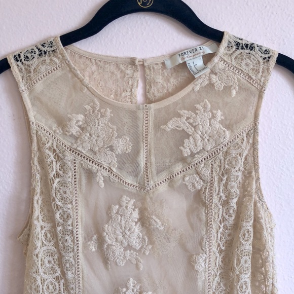 Forever 21 Contemporary Light Pink Long Lacy Dress - Picture 2 of 6